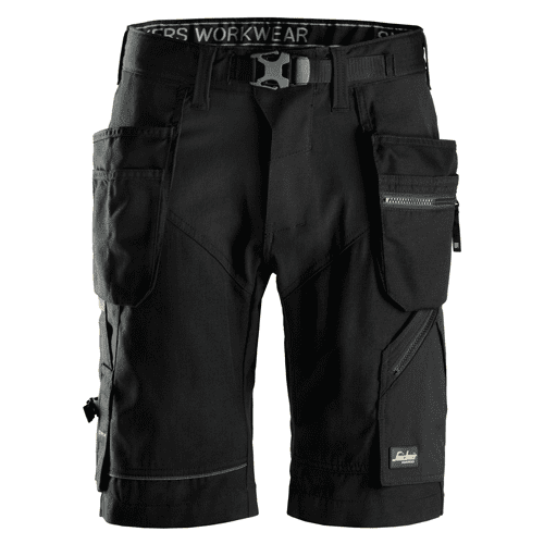 Snickers korte werkbroek+ FlexiWork 6904 - black