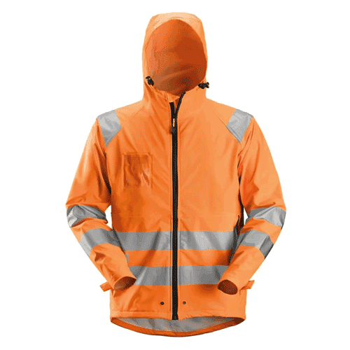 Snickers regenjack PU High Visibility 8233 - orange