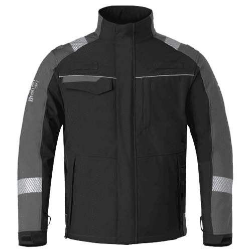 Hydrowear softshell jack Jefferson, zwart/grijs