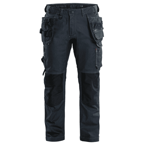 Blåkläder werkbroek 1750 denim stretch met gereedschapszakken - blauw/zwart