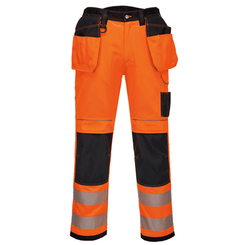 Portwest werkbroek T501 - PW3 Hi-Vis - oranje/zwart