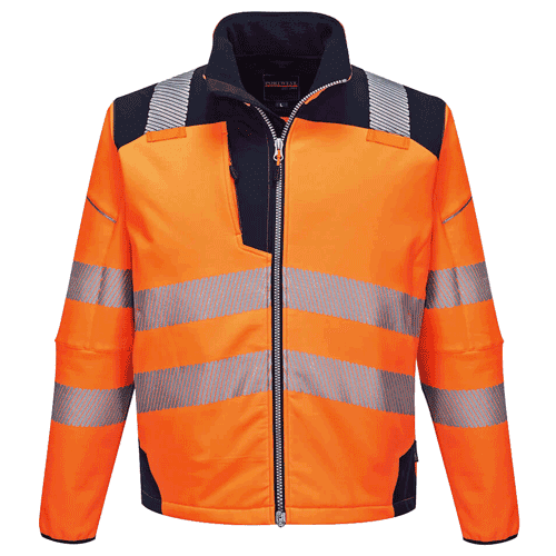 Portwest softshell jas T402 - PW3 Hi-Vis - oranje/blauw