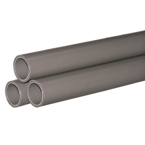 PVC buis SN4, korte lengte 3 m, grijs