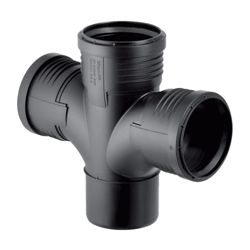 Geberit Silent-PP dubbel stroom T-stuk 87,5gr
