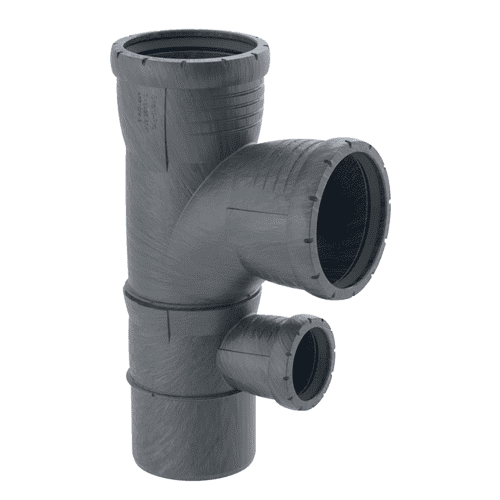 Geberit Silent-Pro PP gecombineerd stroom T-stuk 87,5gr