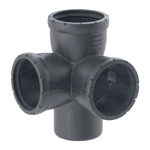 Geberit Silent-Pro PP hoek T-stuk 87,5gr