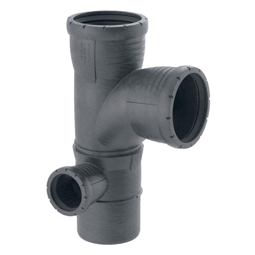 Geberit Silent-Pro PP gecombineerde hoek T-stuk 87,5gr