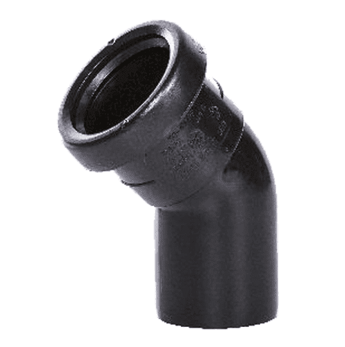Pipelife PP bocht SN4 45gr, mof x spie