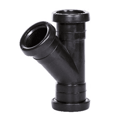 Pipelife PP verloop T-stuk SN4 45gr, 3x mof