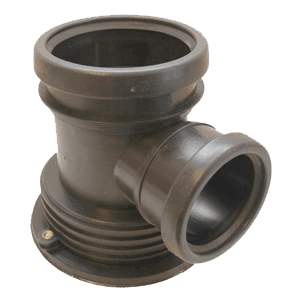 Pipelife PP instort T-stuk 88.5gr, zwart