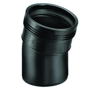 Wafix PP bocht 15gr mof-spie, zwart