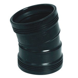 Wafix PP bocht 15gr mof-mof, zwart
