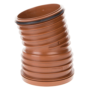 Pipelife PP bocht 15gr mof/spie SN8 bruin
