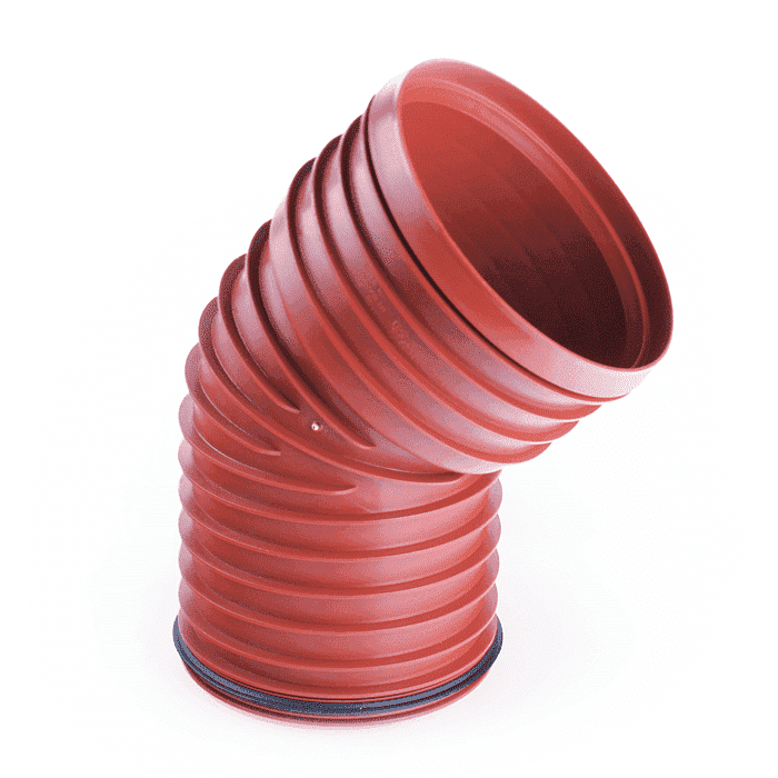 Pipelife PP bocht 30gr mof/spie SN8 bruin