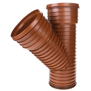 Pipelife PP T-stuk 45gr mof/mof/spie SN8 bruin