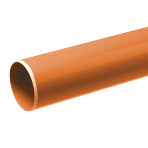 PVC buis SN4, lengte 5 m, bruin