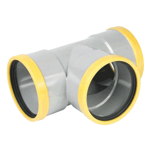 Wafix flexible Tee 90°, socket-socket-socket, SN 8, Wafix push-fit