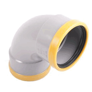 Wafix flexible bend 88°, socket-socket, SN 8, push-fit