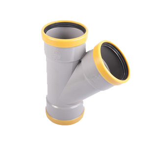 Wafix Tee 45°, socket-socket-socket, SN 8, push-fit