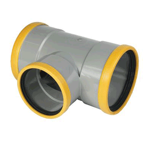 128085 PVC M T-stuk 250x160 88gr SN8 3x m