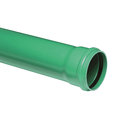 PVC buis SN8 incl. mof, lengte 5 m, groen