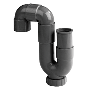 ABS universal trap, solvent weld, grey