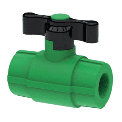 PPR ball valve with butterfly lever