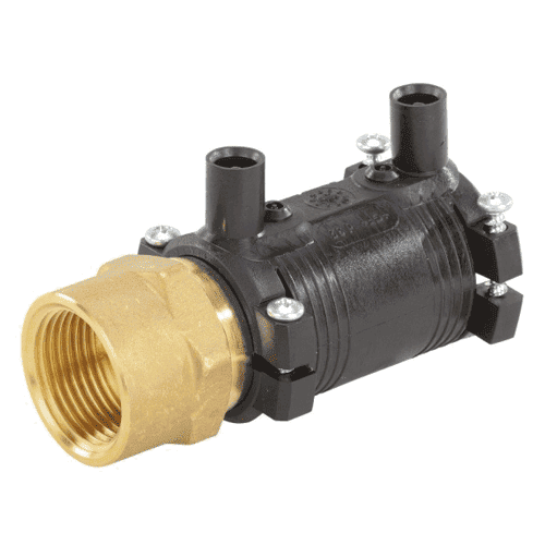 GF PE 100 fusion adapter coupling brass female threaded