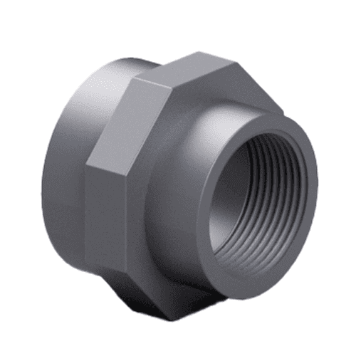 PVC draad verloopsok, 2x binnendraad
