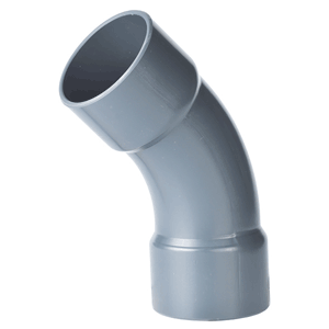 PVC handgevormde bocht 45gr mof-mof PN16