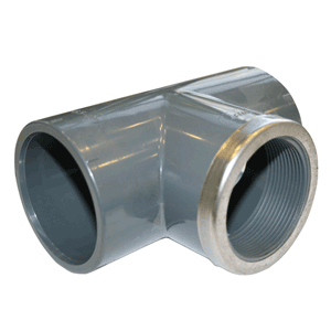 PVC versterkt T- stuk 90gr Inox PN16