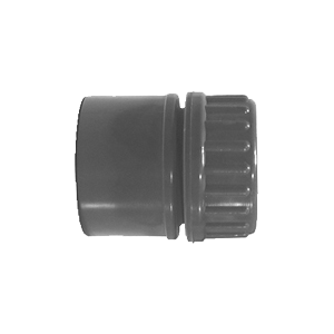 PVC eindstuk + schr.deksel PN10