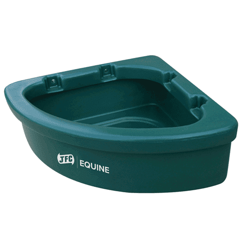 Feeding trough for corner mounting