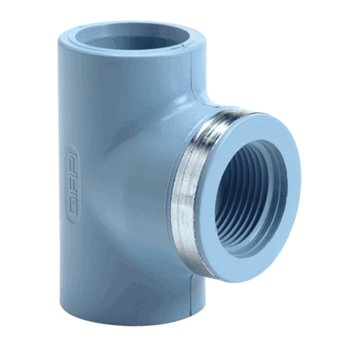 Girair perslucht T-stuk 90gr, 2x mof x bi.dr.