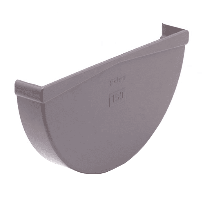 S-lon PVC eindstuk mastgoot 4"