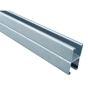 BIS Strut fixing rail, Sendzimir galvanised, double, not perforated