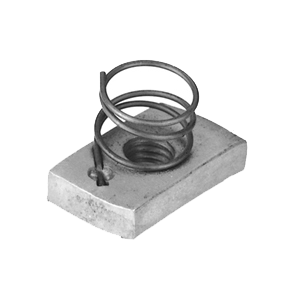 Strut slide nut with spring