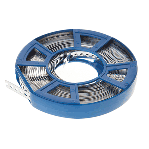 Fixing band, perforated band