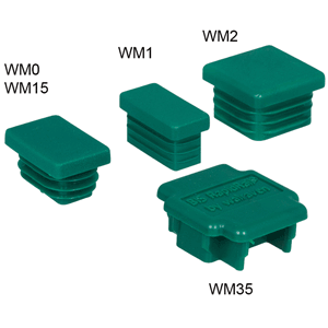 WM rail end cap PE green type 656