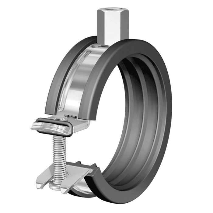 Flamco BSH 1-schroefsbeugel met inlage, M8/M10