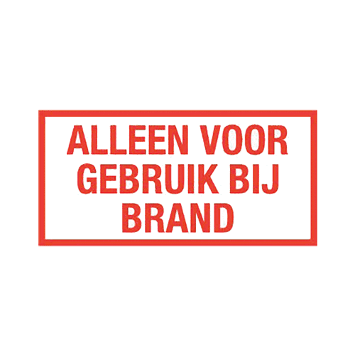 Ajax sticker 'alleen bij brand'