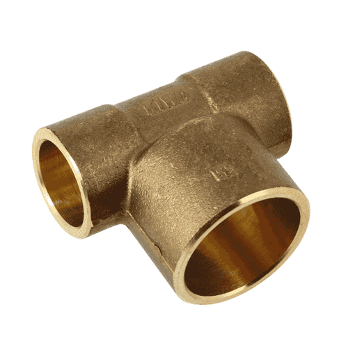 Bonfix brass Tee gradient (3 x diameter)