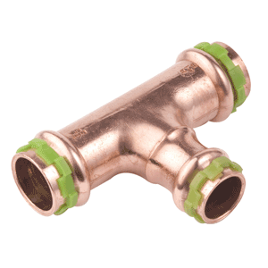 VSH SudoPress koper water verloop T-stuk 3 x pers