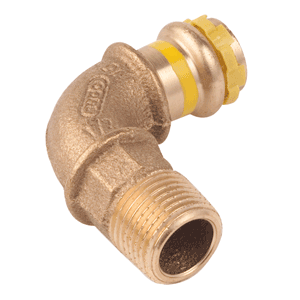 VSH SudoPress copper gas elbow 90° press x male thread