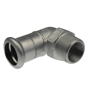 VSH XPress RVS 316L kniekoppeling 90gr. pers x bu.dr.