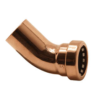 VSH Tectite koper bocht 45gr. push x insteek
