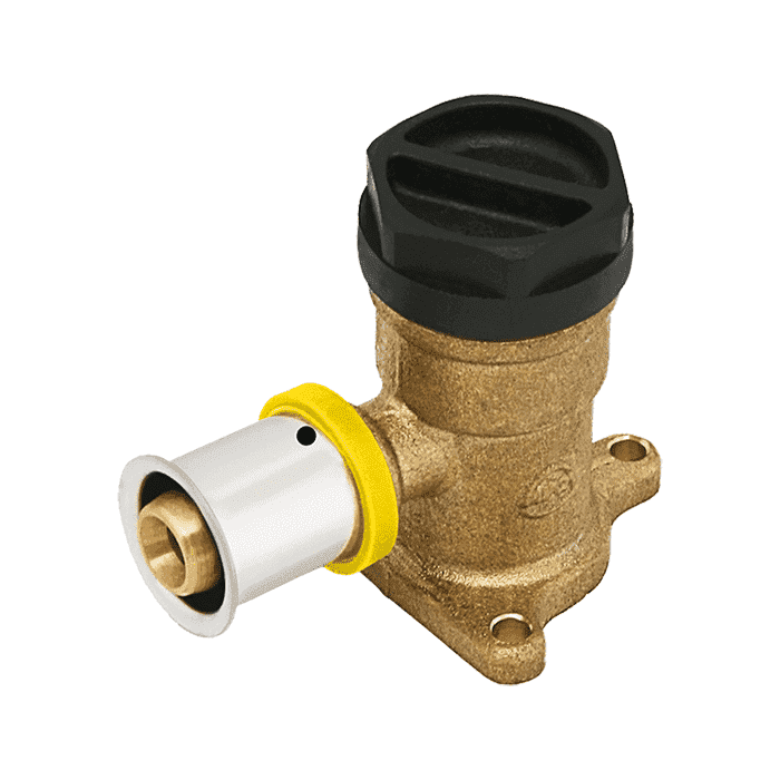 VSH UltraPress Gas muurplaat laag 90°