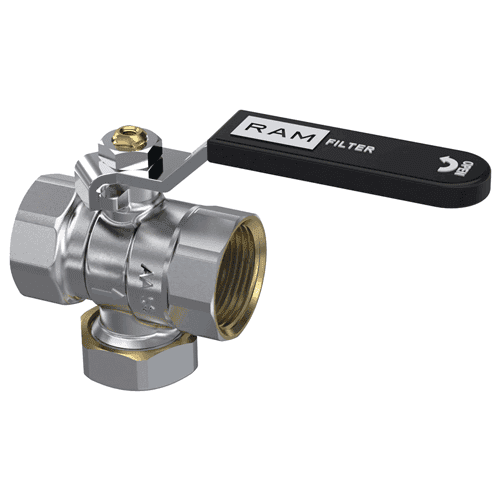 Raminex messing kogelkraan met filter