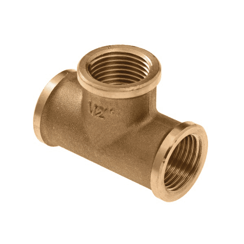 Draadfitting messing, T-stuk