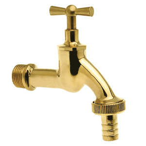 Waterkraan messing gepolijst
